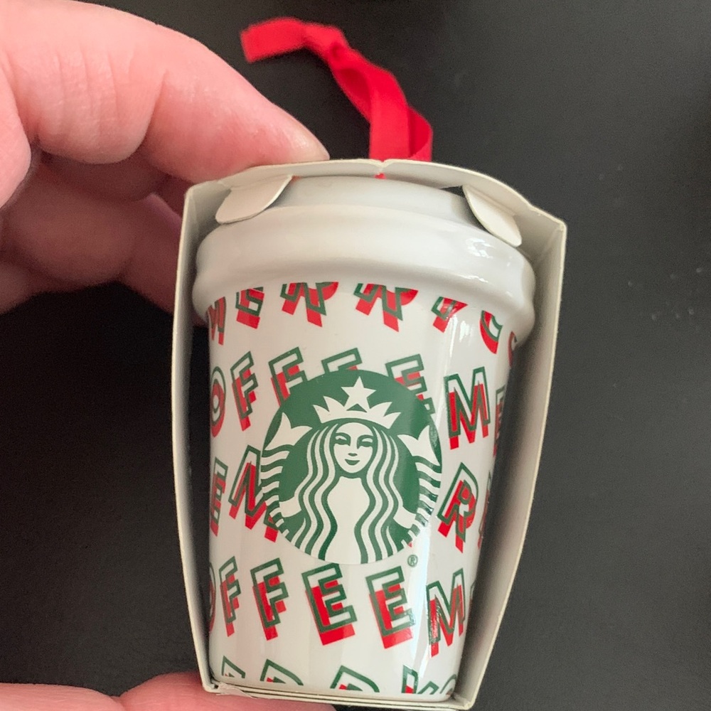 Starbucks 2019 Festive Red and Green Cup Ornament